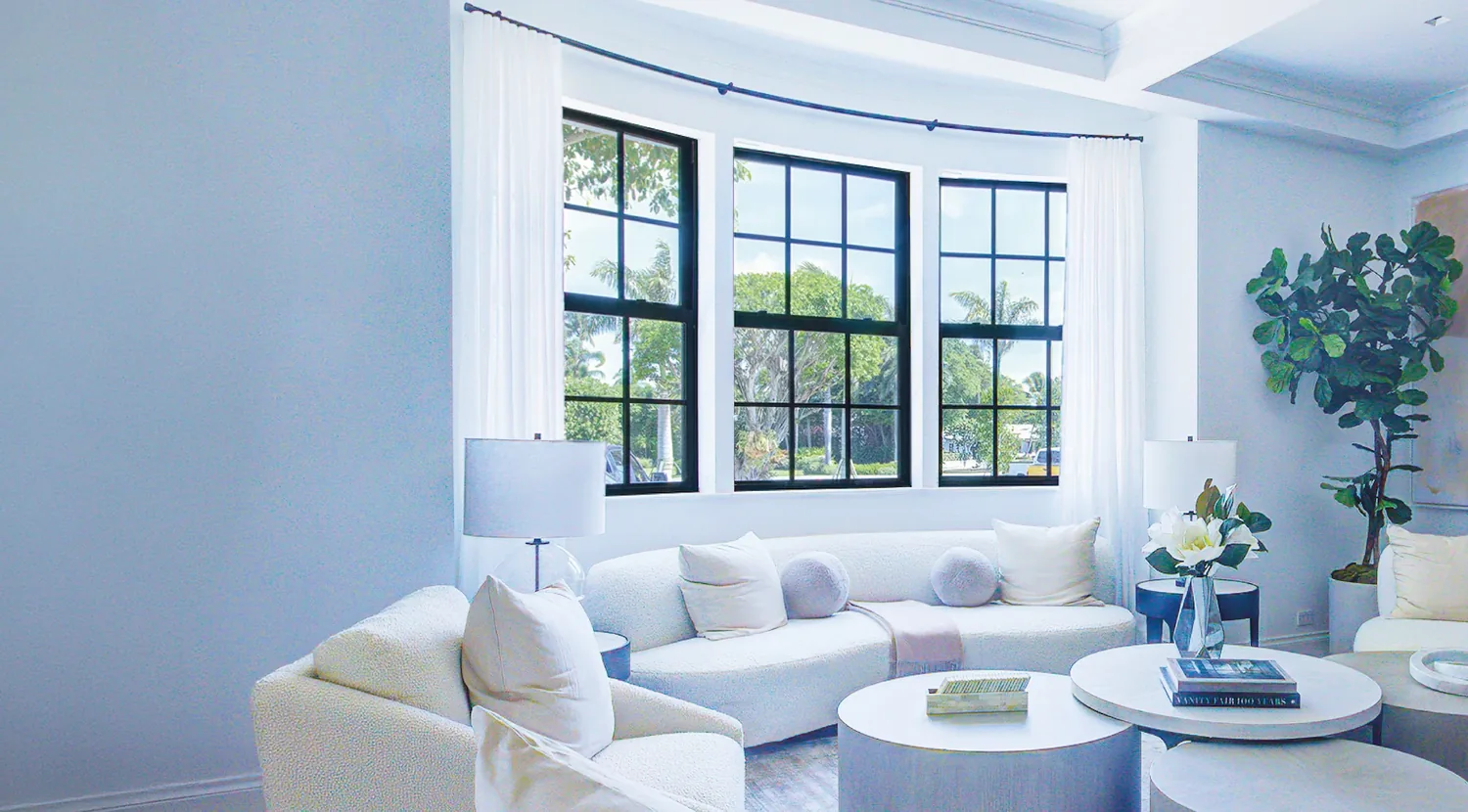 Hurricane impact windows installed in a South Florida home